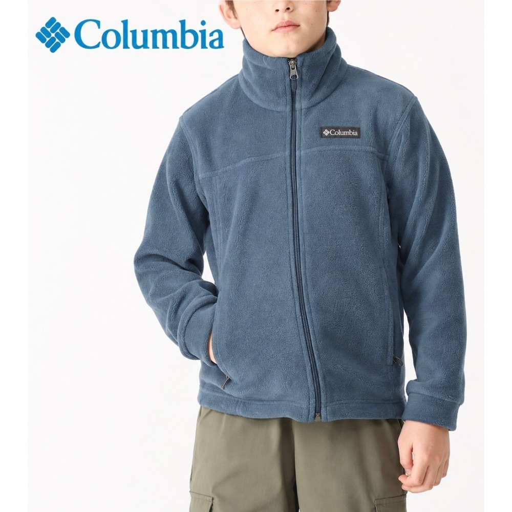 Columbia Kids Steens Navy Blue Full Zip Fleece Jacket Size Medium 10-12 - Picture 1 of 7